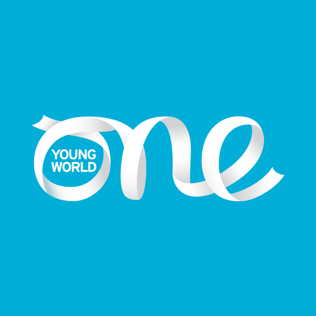 One young world. Young World канал. The young World. One young World logo.